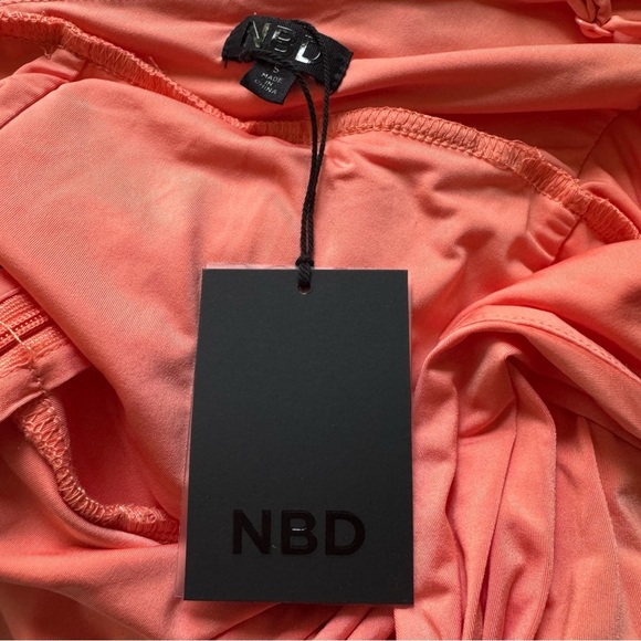 NWT NBD X Revolve Sangria Sherbet Slit Gown size Small - Picture 11 of 14